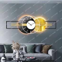 Wandklokken Lichtgevende moderne klok Groot formaat slaapkamer Restaurant Luxe horloge Creatief kunstmechanisme Relogio Parede Home Decor