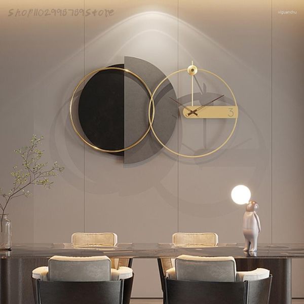Horloges murales de luxe chambre horloge salon nordique calme élégant grand 3D art intérieur extérieur orologio da parete montre