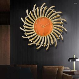 Horloges murales Horloge de luxe Décor à la maison Grand cristal Design moderne Salon Décoration Diamant Montre numérique Reloj De Pared