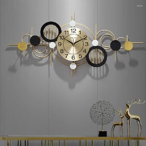 Horloges murales De luxe horloge numérique Design moderne décoration salon minimaliste mécanisme silencieux Reloj De Pared décor en métal