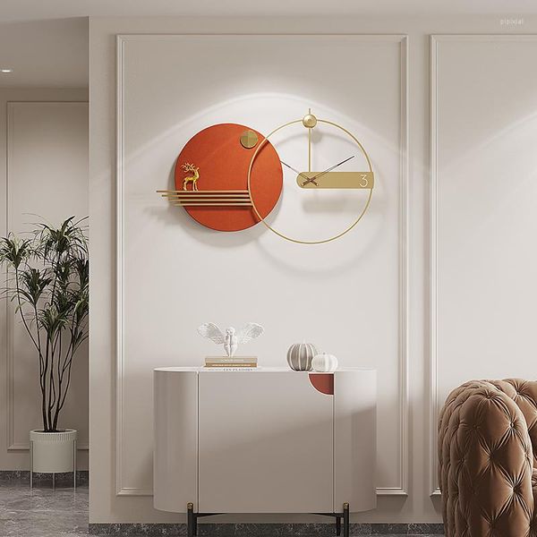 Horloges murales de luxe cuisine salle à manger mécanisme silencieux mains nordiques Horloges Murales décor industriel WW50WC