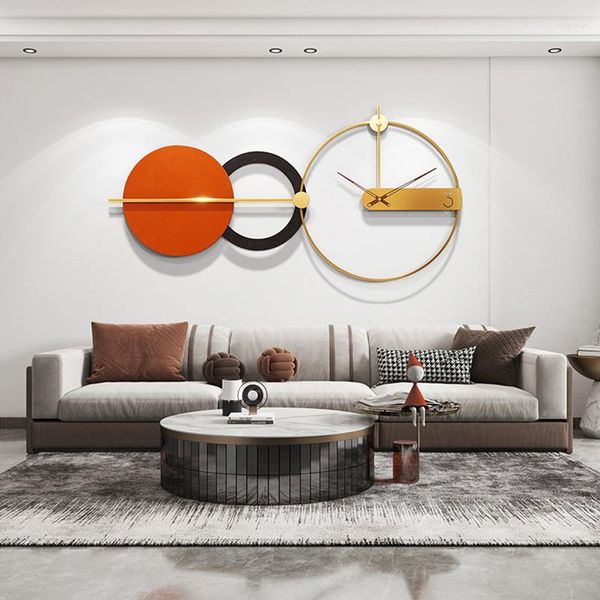 Horloges murales Cuisine de luxe Grande horloge décorative silencieuse électronique pour salon montres Reloj De Pared décor