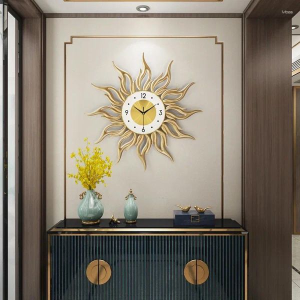 Horloges murales Clock de luxe Métal art esthétique xénomorphe minimaliste silencieux restaurant horloge ornements de maison décoration intérieure