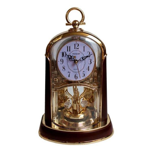 Relojes De Pared, Reloj De Metal De lujo, diseño moderno, dorado, grande, antiguo, péndulo, Vintage, Reloj De Pared, decoración De granja, hogar