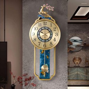 Horloges murales De luxe moderne horloge métal maison grande cuisine numérique salle De bain Relogio De Parede articles De décoration LQQ30XP