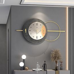 Horloges murales de luxe moderne salon métal or horloge silencieuse grande taille Creative Art Design maison décoration cadeau