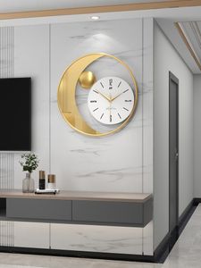 Horloges murales De luxe nordique horloge Design moderne mécanisme créatif silencieux Simple salon chambre Reloj De Pared décor à la maison