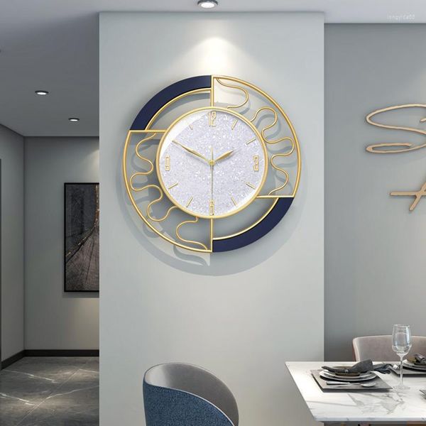 Horloges murales Horloge silencieuse de luxe Design moderne décoratif créatif numérique salon décoration Duvar Saati murale