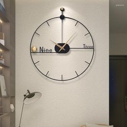 Horloges murales de luxe silencieux moderne salon art créatif grand mécanisme d'horloge en métal décor à la maison esthétique Reloj De Pared