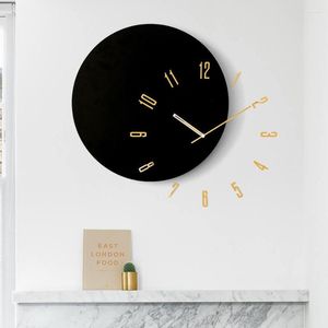 Horloges murales Luxe Unique Grande Horloge Suspendue Salon Moderne À Piles Montres De Mode Vintage Reloj De Pared Décor À La Maison