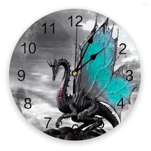 Horloges murales magique Western Dragon rétro horloge décor à la maison silencieux Design moderne salon numérique