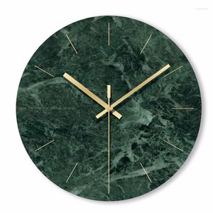 Horloges murales Horloge en marbre Simple Décoratif Créatif Nordique Moderne Pour Salon Cuisine Bureau Chambre Klok