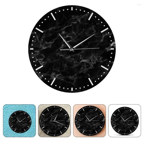 Relojes de pared Patrón de mármol reloj elegante decoración minimalista decoración digital elegante