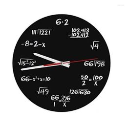 Horloges murales Math Clock Formas Quiz en noir et blanc équation unique pour la maison bureau livraison directe décor de jardin Dhdvt