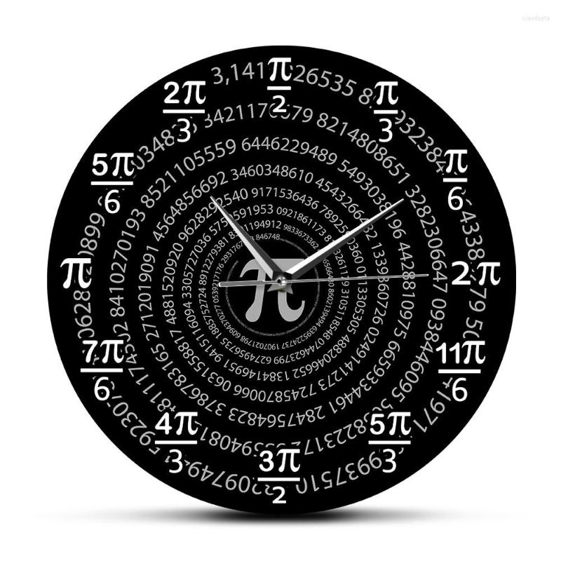 Wall Clocks Mathematical Constant Pi Clock Calculus Math Classroom Art Geek Decor Unit Circle In Radians Watch Teacher Gift