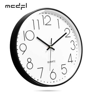 Horloges Murales MCDFL Horloges Murales Modernes Silencieuses pour Salon Montre Minimaliste À Piles Décor À La Maison Horloge Analogique De Luxe Chambre Bureau 230209