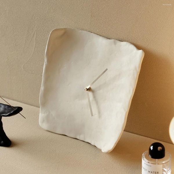 Relojes de pared Reloj arrugado medieval Reloj Nicho Arte y decoración creativa Sala de estar Estilo nórdico simple Retro