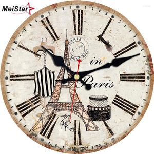 Wandklokken Meistar 2023 Vintage Tower For Kitchen Home Office Cafe Decor horloges stille elegante grote kunst