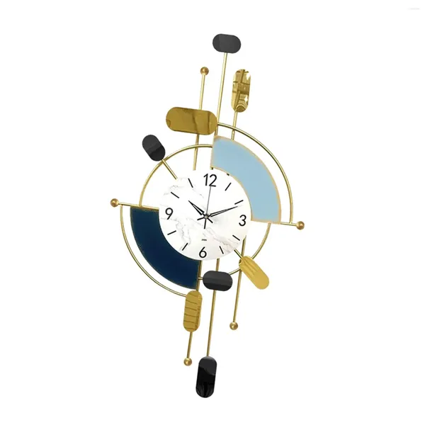 Horloges murales Horloge en métal Art Design Mode Moderne Horloge silencieuse Décorative pour la vie