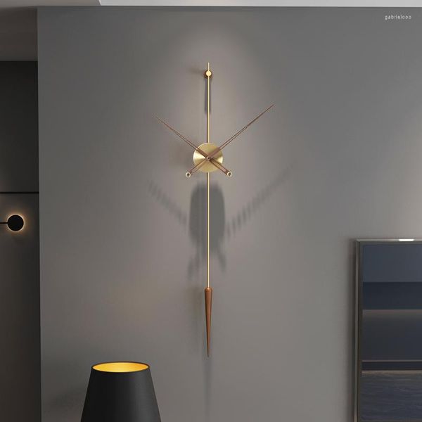 Horloges murales en métal horloge électronique bureau silencieux luxe minimaliste intelligent moderne nordique Reloj De Pared Creativo décor à la maison
