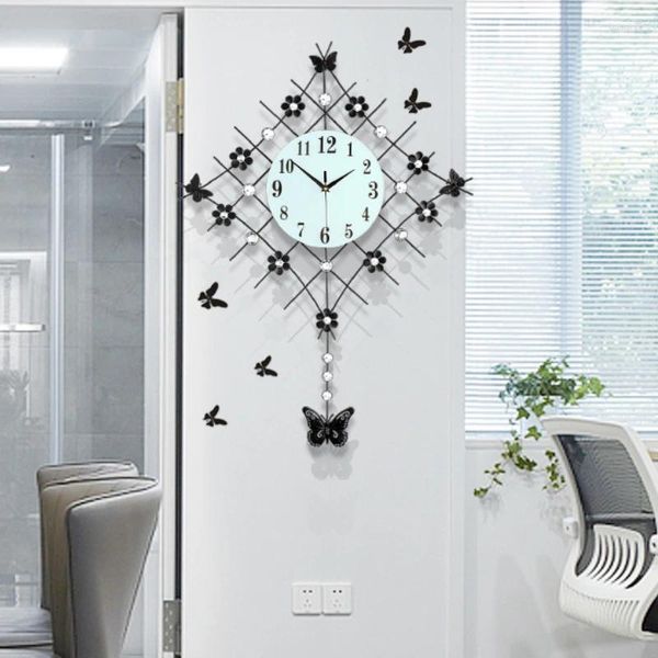 Horloges murales métal enfants horloge chambre bureau silencieux pendule moderne élégant salon Zegar Scienny design d'intérieur YY50WC