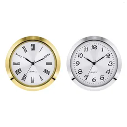 Relojes de pared Mini reloj Insertar duradero con metal numérico Fácil de instalar Movimiento de ajuste blanco en miniatura 55 mm
