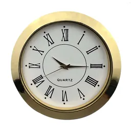 Horloges murales Horloge miniature Insert Or Facile à lire Métal pour table Accueil Auto-installation Chambre Salon