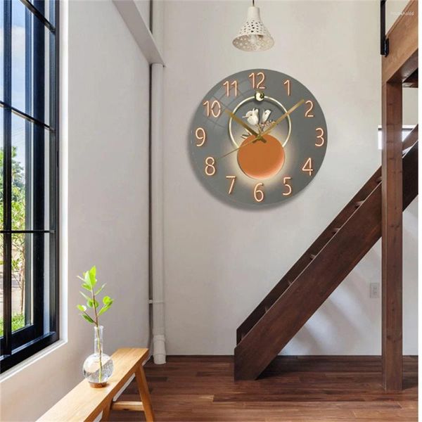 Relojes de pared minimalistas para sala de estar, reloj para el hogar, silencioso, creativo, decoración de cuarzo para dormitorio, reloj Klokken Horloges