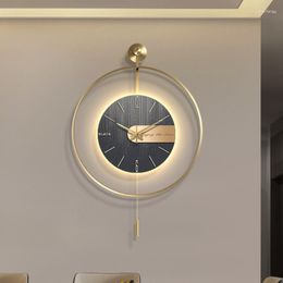 Relógios de parede minimalista criativo luxo sala estar moderna arte design silencioso reloj de pared decorarion wz50wc