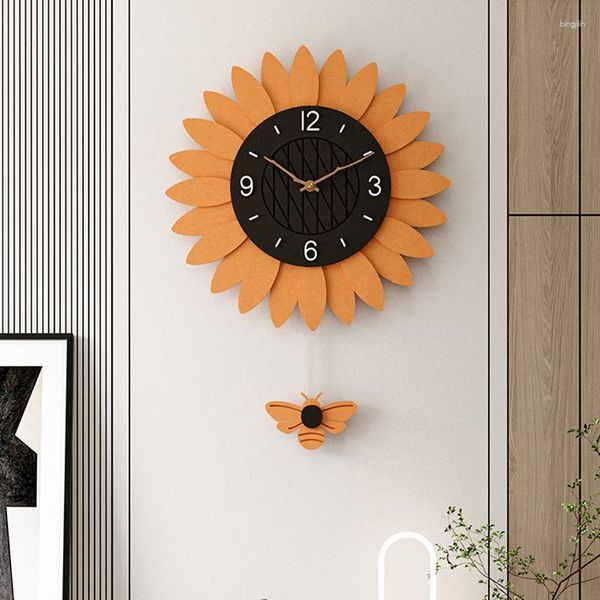 Horloges murales minimaliste horloge silencieuse Quartz Art cuisine luxe Design de mode Wandklok décoration de la maison GXR45XP
