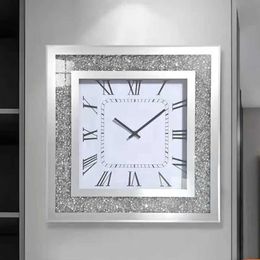 Horloges murales modernes et contemporaines Broken Diamond horloge silencieuse timing créatif Creative Luxury Bedroom Decoration Q240509