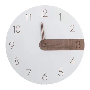 Horloges murales Horloge moderne Belle décoration élégante MDF 495g Pas de son de tic-tac pour salon chambre à coucher cuisine