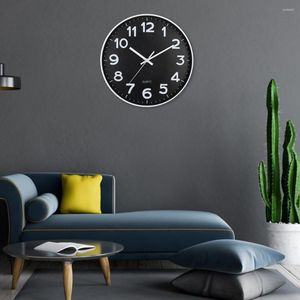 Relojes de pared Reloj moderno Sin tictac Alta precisión 12 pulgadas Funciona con batería Fácil de leer Silencio para el hogar