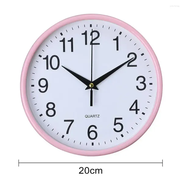 Horloges murales Horloge moderne Tendance de haute précision sans tic-tac ronde à piles facile à lire à quartz pour la maison