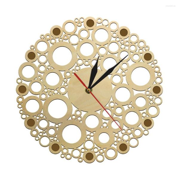 Relojes de pared, reloj decorativo moderno, silencioso, sin tictac, de madera, para granja, rústico, grande, analógico, de madera para decoración para sala de estar