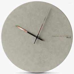 Horloges murales Design moderne horloge gris salon cadeau cuisine Quartz muet personnalité suspendu Reloj Pared décor à la maison DL60WC