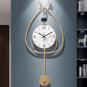 Wandklokken Modern Design Clock Home Esthetisch Stijlvolle 3D Ongewone Designer Reloj de Pared House Accessories Living Room