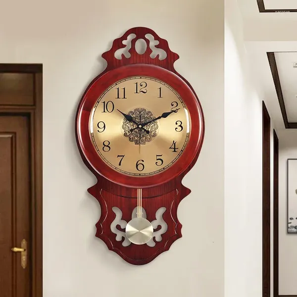Relojes de Pared Reloj de diseño moderno decoración artística de sala de estar dormitorio creativo Reloj Interior de lujo de lujo decoración del hogar