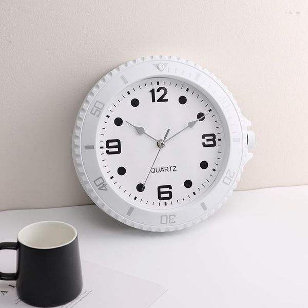 Horloges murales Design moderne horloge suspendue salon silencieux créatif esthétique blanc nordique Reloj Pared décoration de la maison