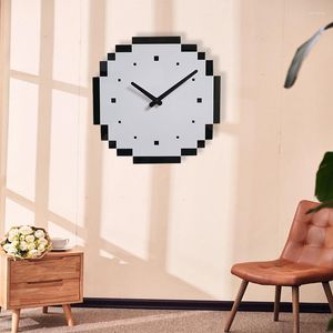 Horloges murales Design moderne silencieux Pixel horloge acrylique miroir autocollants salon chambre bureau décoration de la maison montres de mode