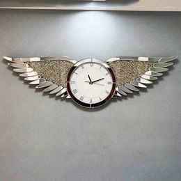 Horloges murales Horloge diamant moderne Accueil Design de luxe Grand métal Silencieux élégant Relojes de Pared Décoration Salon