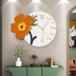 Horloges murales Moderne Horloge Numérique Design Led De Luxe Cuisine Salon En Bois Lumineux Silencieux Relojes De Pared Décoration WWH35XP