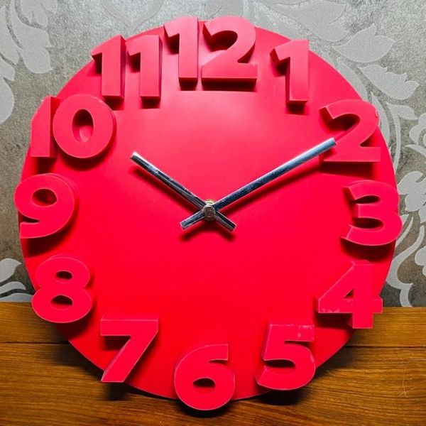 Relojes de pared Reloj de diseño nórdico moderno, colgante con manecillas únicas, sala de estar, Orologio Da Parete silencioso, artículos de decoración del hogar