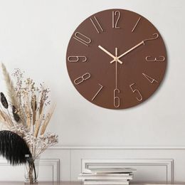 Wandklokken Moderne Home Clock Hangen Minimalistisch Ronde slaapkamer Horloges Silent Hall Wooden Vintage Simple Relj de Pared Decor
