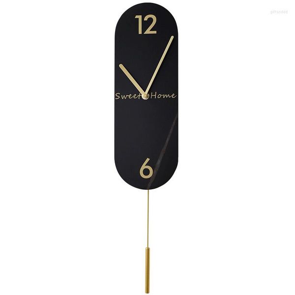 Relojes de pared Luz moderna Estilo de lujo Dial para pegatinas Decoración Swing Teen Room Decoración Hogar Reloj de mármol con retroiluminación Silencio