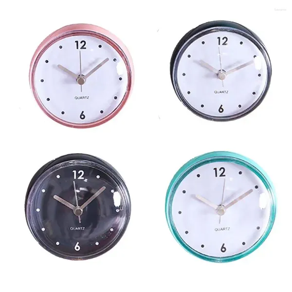 Horloges murales Salon moderne Batterie Powered Minimaliste Horloge Art Mini Sucker Montre Home Decor Douche