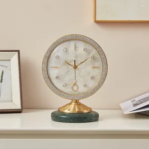 Wandklokken Moderne Luxe Tafelklok Woonkamer Eenvoudig Messing Elegant Uniek Esthetisch Origineel Mode Reloj Mesa Home Decor