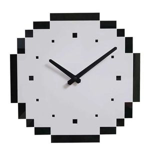 Horloges murales Art minimaliste moderne chambre horloge simple horloge murale salon mode nordique ménage pixel personnalité créativité