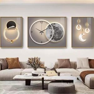 Horloges murales moderne minimaliste à piles carré horloge en métal suspendu silencieux salon de luxe Reloj Pared décor à la maison