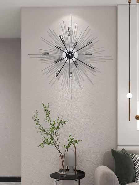 Horloges murales moderne minimaliste horloge salon couloir fond muet montre créative personnalisée silencieuse décoration de la maison